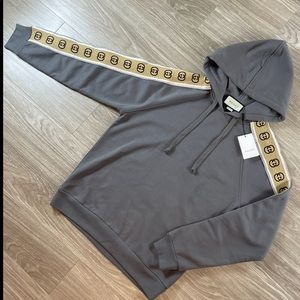 Gucci Gray Tape Hoodie Size Small
